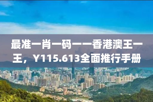 最准一肖一码一一香港澳王一王，Y115.613全面推行手册
