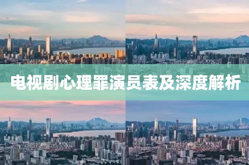 电视剧心理罪演员表及深度解析