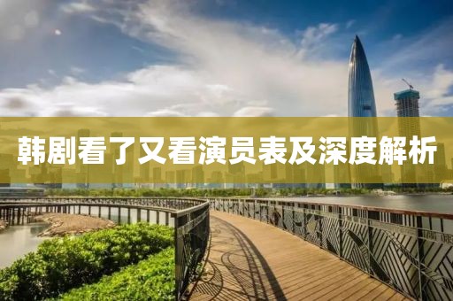 韩剧看了又看演员表及深度解析