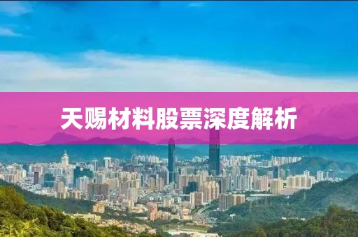 天赐材料股票深度解析