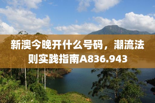 新澳今晚开什么号码，潮流法则实践指南A836.943