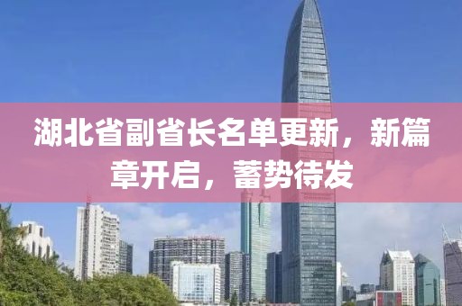 湖北省副省长名单更新，新篇章开启，蓄势待发