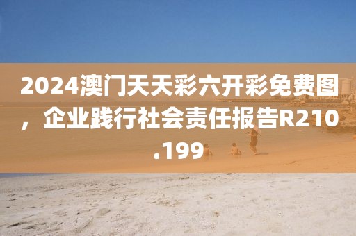 2024澳门天天彩六开彩免费图，企业践行社会责任报告R210.199