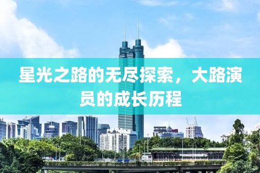 星光之路的无尽探索，大路演员的成长历程