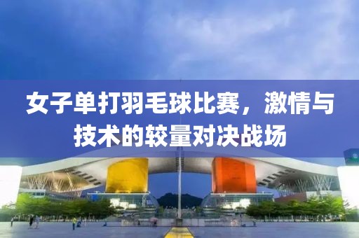 女子单打羽毛球比赛，激情与技术的较量对决战场