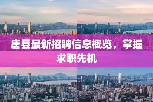 唐县最新招聘信息概览，掌握求职先机