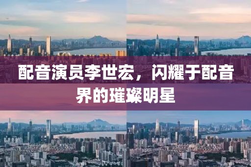 配音演员李世宏，闪耀于配音界的璀璨明星