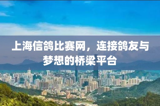上海信鸽比赛网，连接鸽友与梦想的桥梁平台