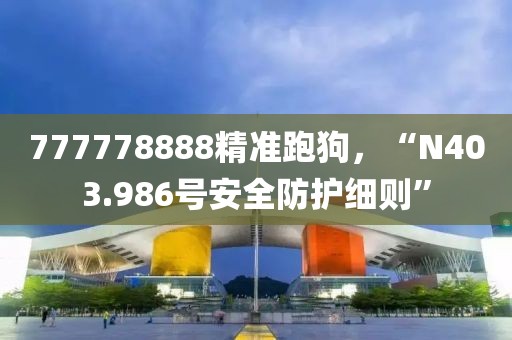 777778888精准跑狗，“N403.986号安全防护细则”
