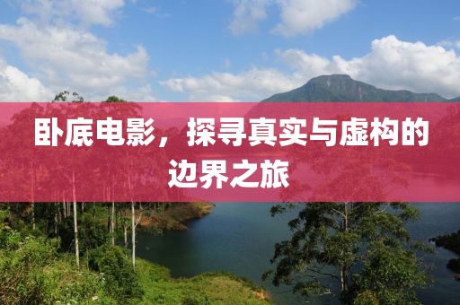 卧底电影，探寻真实与虚构的边界之旅