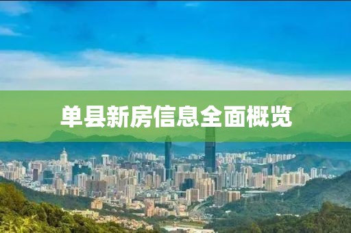 单县新房信息全面概览