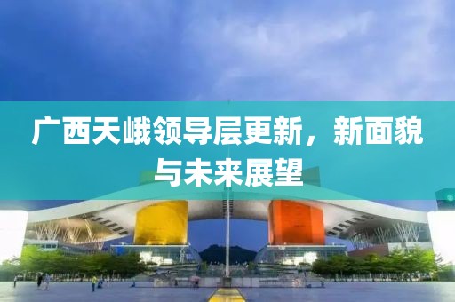 广西天峨领导层更新，新面貌与未来展望