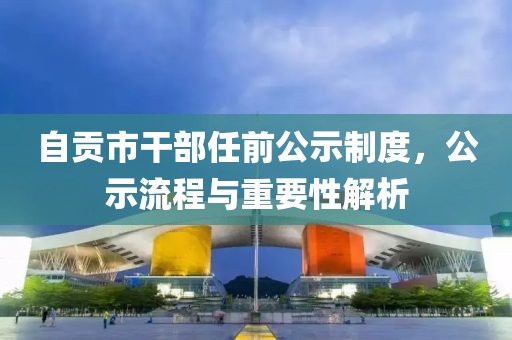 自贡市干部任前公示制度，公示流程与重要性解析