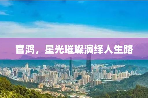 官鸿，星光璀璨演绎人生路