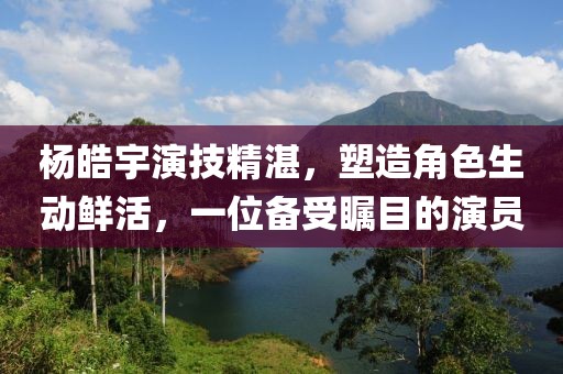 杨皓宇演技精湛，塑造角色生动鲜活，一位备受瞩目的演员