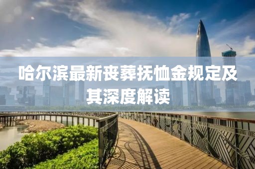 哈尔滨最新丧葬抚恤金规定及其深度解读