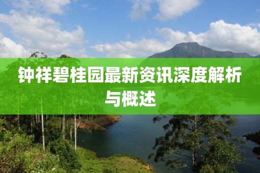 钟祥碧桂园最新资讯深度解析与概述