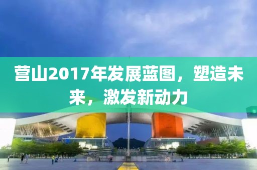 营山2017年发展蓝图，塑造未来，激发新动力