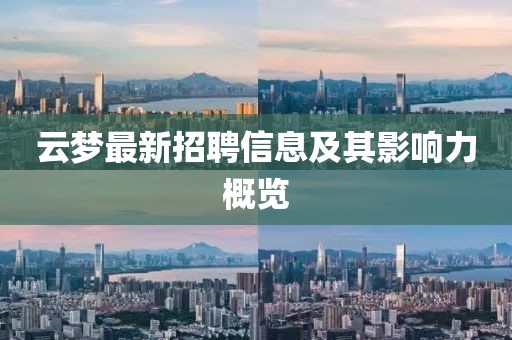 云梦最新招聘信息及其影响力概览