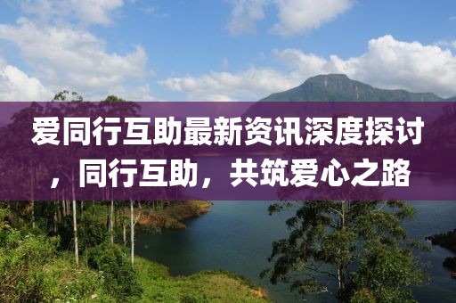 爱同行互助最新资讯深度探讨，同行互助，共筑爱心之路