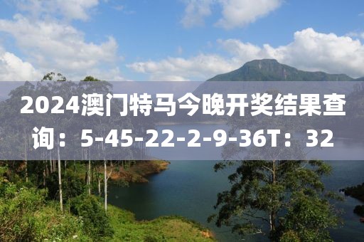2024澳门特马今晚开奖结果查询：5-45-22-2-9-36T：32