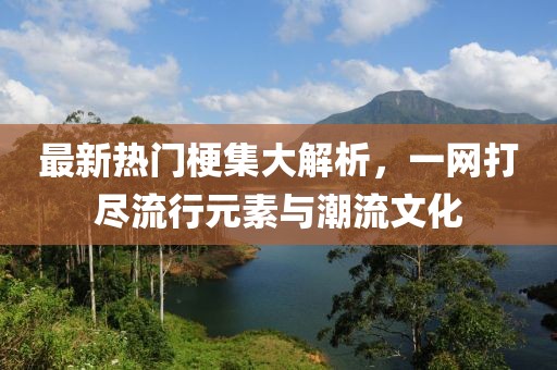 最新热门梗集大解析，一网打尽流行元素与潮流文化