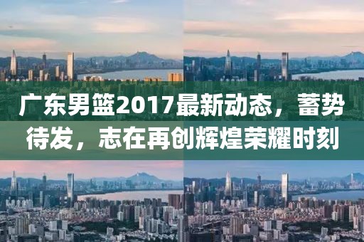 广东男篮2017最新动态，蓄势待发，志在再创辉煌荣耀时刻