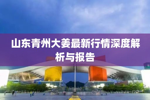 山东青州大姜最新行情深度解析与报告
