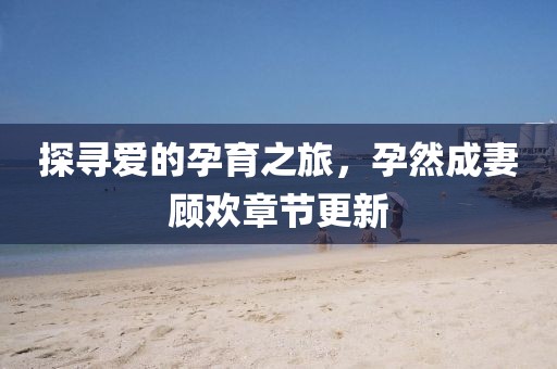 探寻爱的孕育之旅，孕然成妻顾欢章节更新