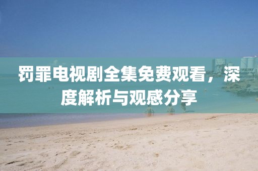 罚罪电视剧全集免费观看，深度解析与观感分享
