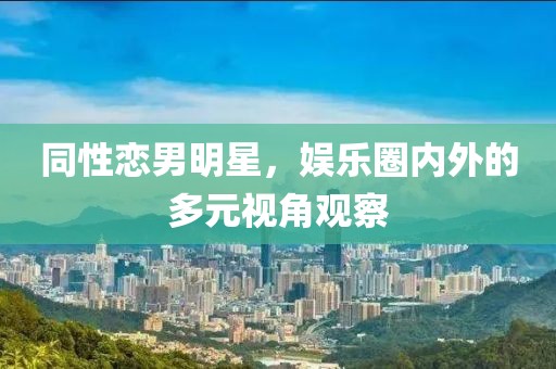 同性恋男明星，娱乐圈内外的多元视角观察