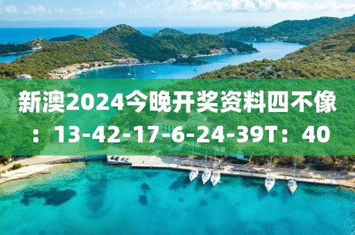 新澳2024今晚开奖资料四不像：13-42-17-6-24-39T：40