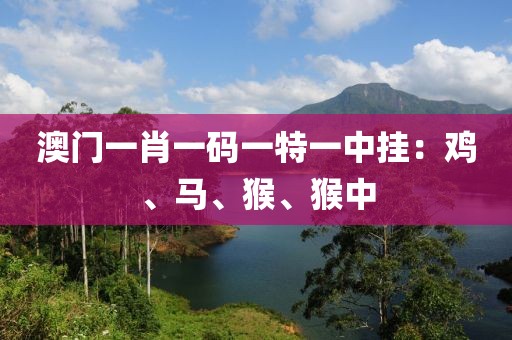 澳门一肖一码一特一中挂：鸡、马、猴、猴中