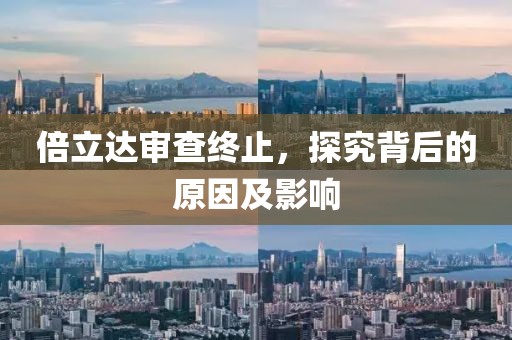 倍立达审查终止，探究背后的原因及影响