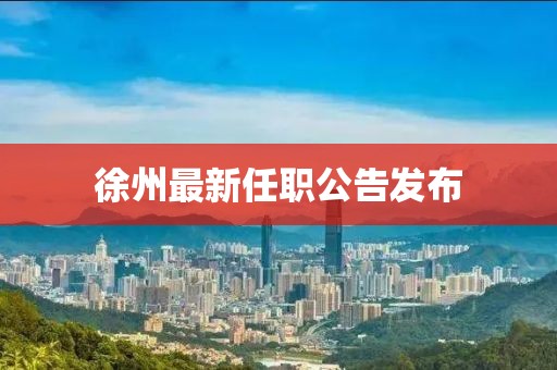 徐州最新任职公告发布