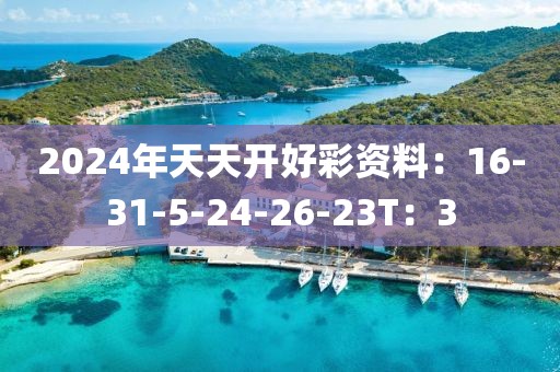 2024年天天开好彩资料：16-31-5-24-26-23T：3