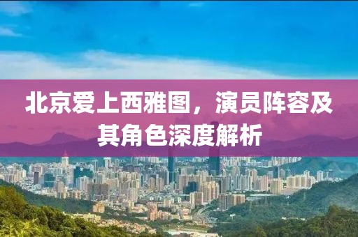 北京爱上西雅图，演员阵容及其角色深度解析