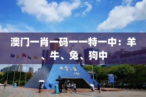 澳门一肖一码一一特一中：羊、牛、兔、狗中