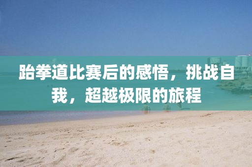 跆拳道比赛后的感悟，挑战自我，超越极限的旅程