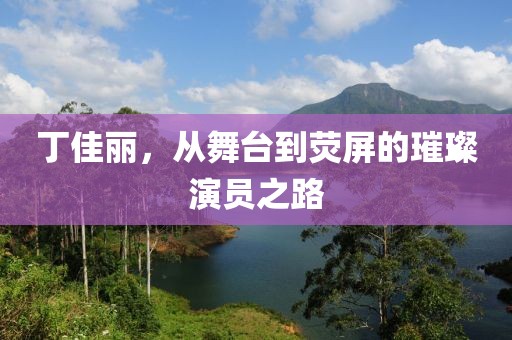 丁佳丽，从舞台到荧屏的璀璨演员之路