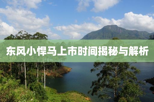 东风小悍马上市时间揭秘与解析