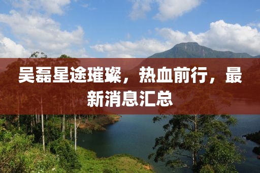 吴磊星途璀璨，热血前行，最新消息汇总
