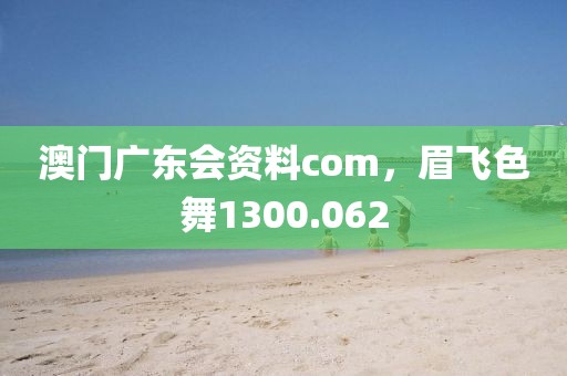 澳门广东会资料com，眉飞色舞1300.062