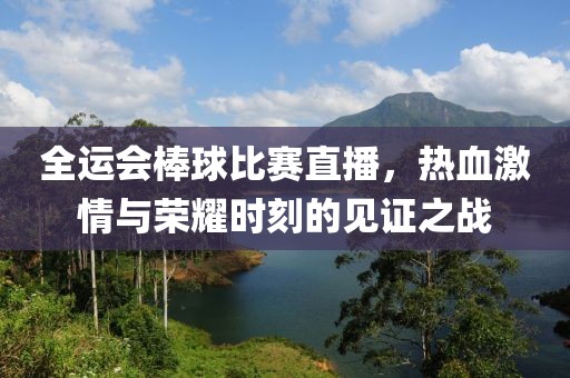 全运会棒球比赛直播，热血激情与荣耀时刻的见证之战