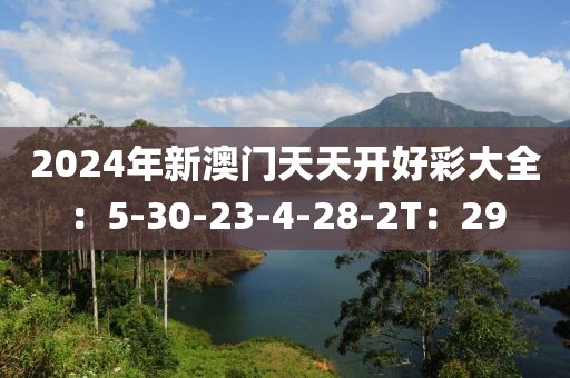 2024年新澳门天天开好彩大全：5-30-23-4-28-2T：29