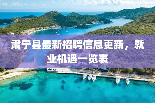 肃宁县最新招聘信息更新，就业机遇一览表