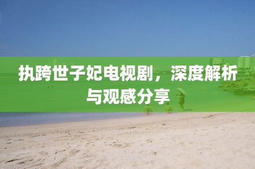 执跨世子妃电视剧，深度解析与观感分享