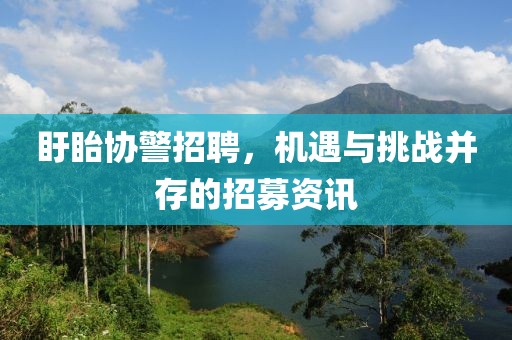 盱眙协警招聘，机遇与挑战并存的招募资讯