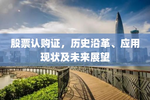 股票认购证，历史沿革、应用现状及未来展望