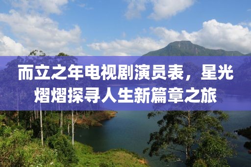 而立之年电视剧演员表，星光熠熠探寻人生新篇章之旅